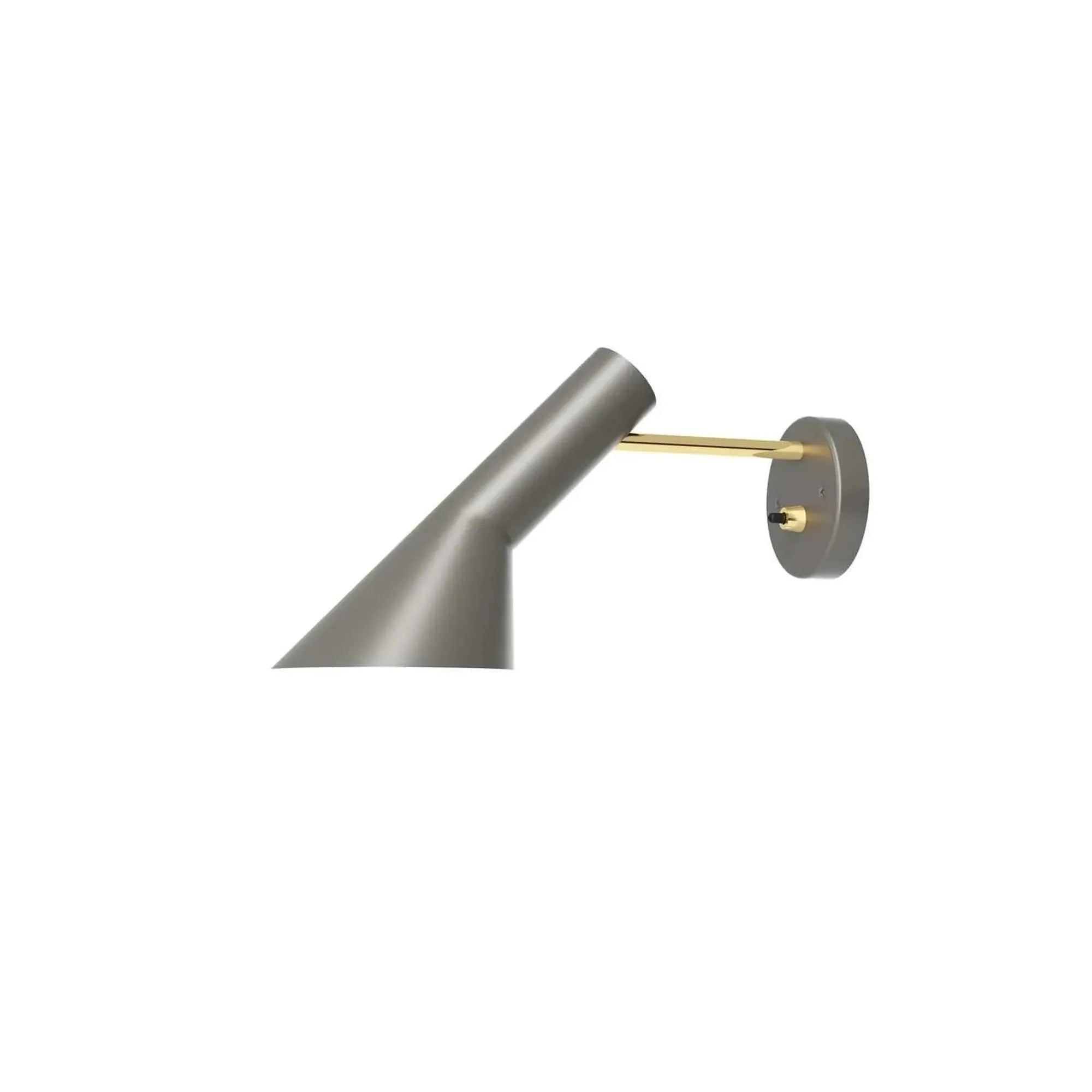 Lámpara de pared Louis Poulsen Aj cableada con interruptor, latón/gris cálido