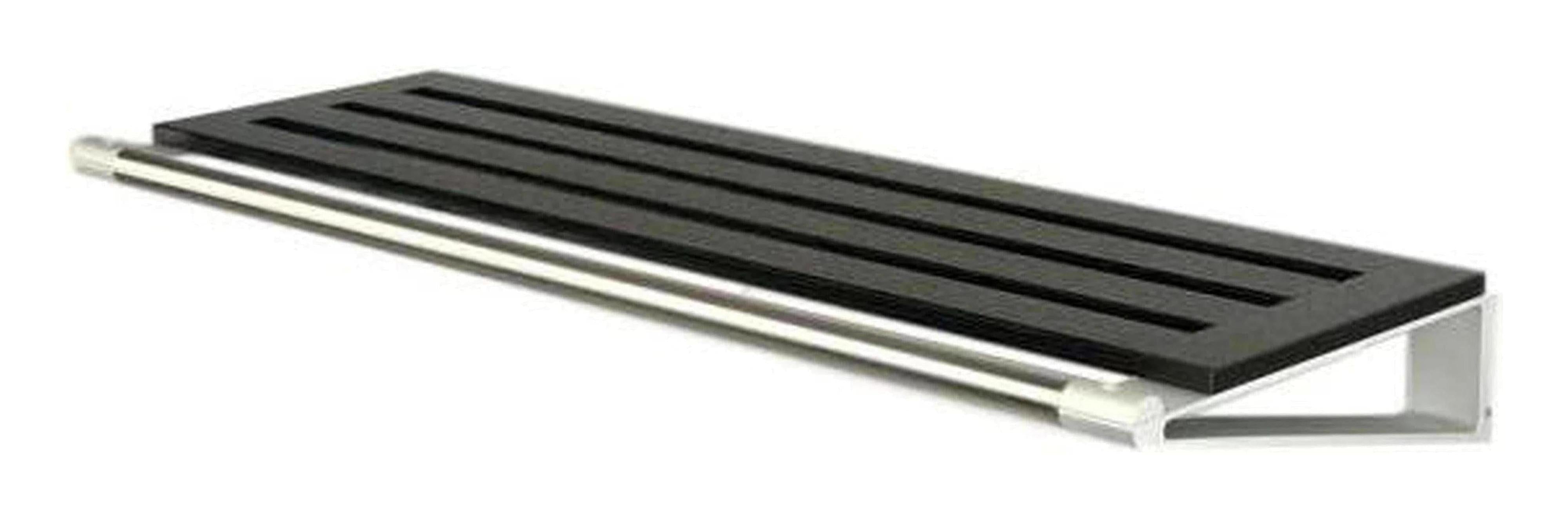 Loca Knax Hat Shelf 80 Cm, Oak Black Stained/Aluminium
