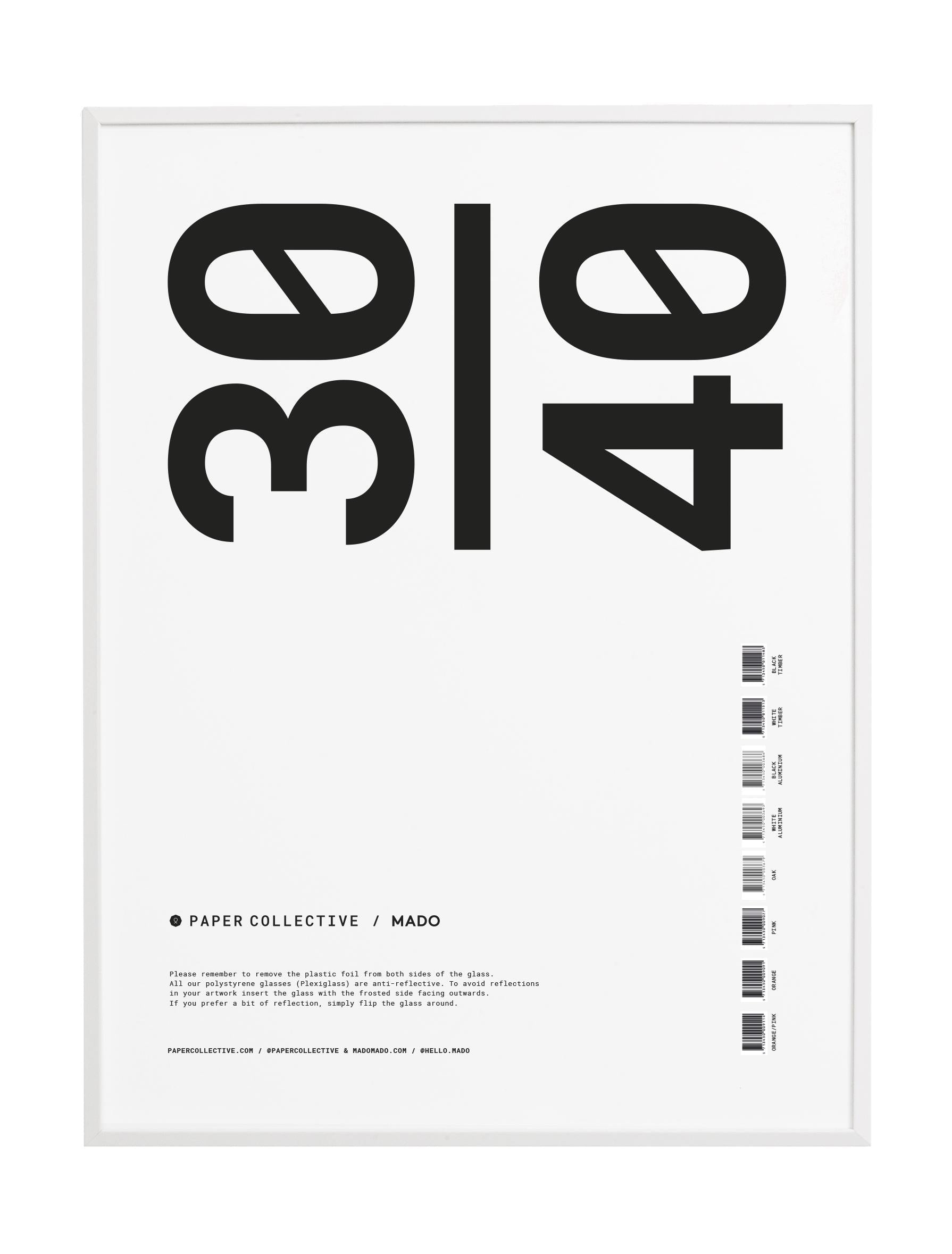 Paper Collective Frame Wood With Acrylic Glass 30x40 Cm, White
