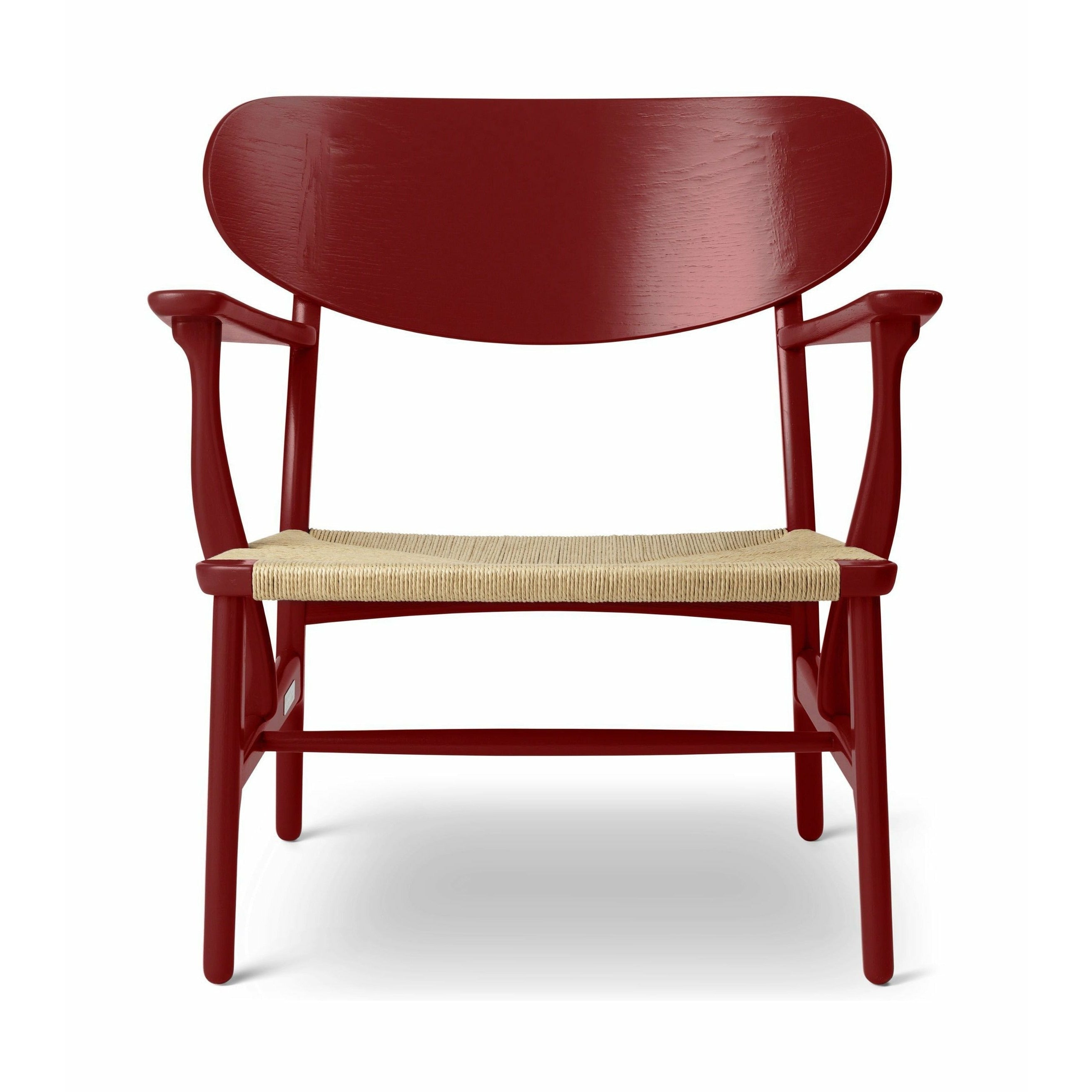 Carl Hansen CH22 Lounge stol eg, Falu rød/naturlig ledning