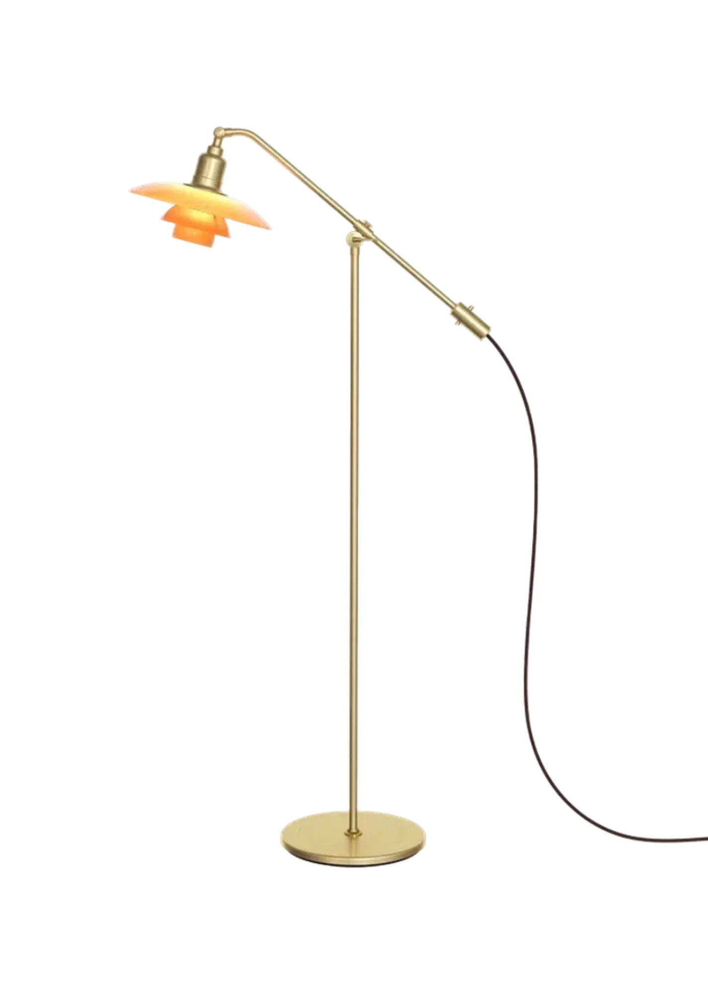 Louis Poulsen PH 3/2 Gulfarvet Glasgulvlampe "Vandpumpen" Specialudgave 