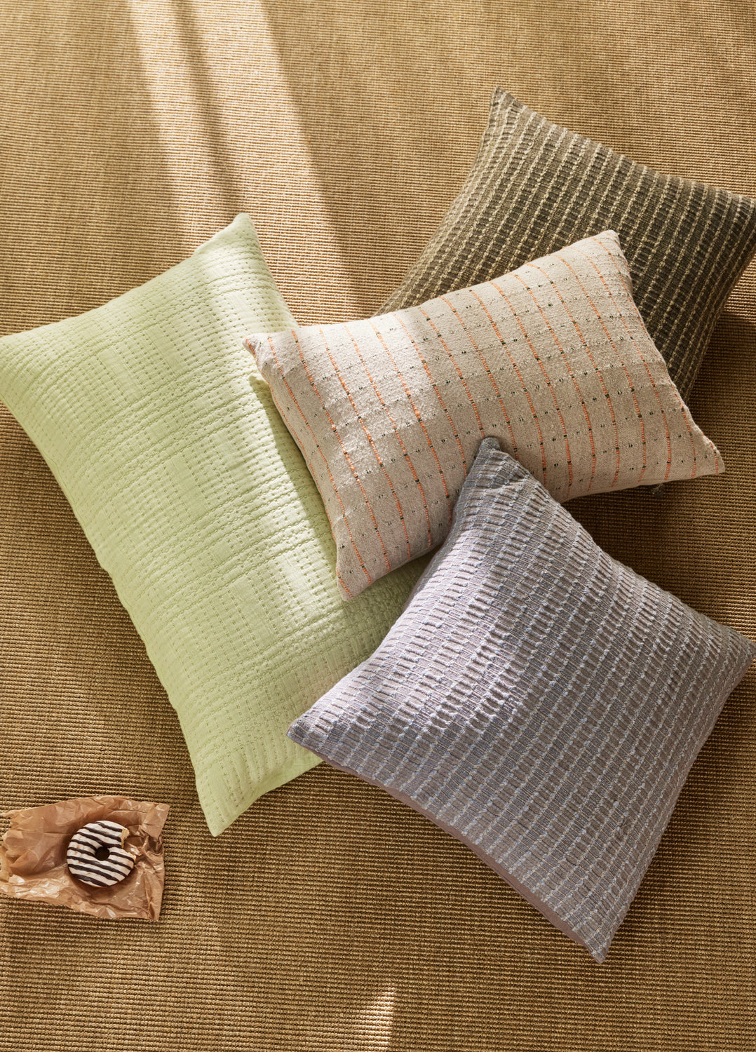 Hübsch Ori Pude, Lilla/Beige 