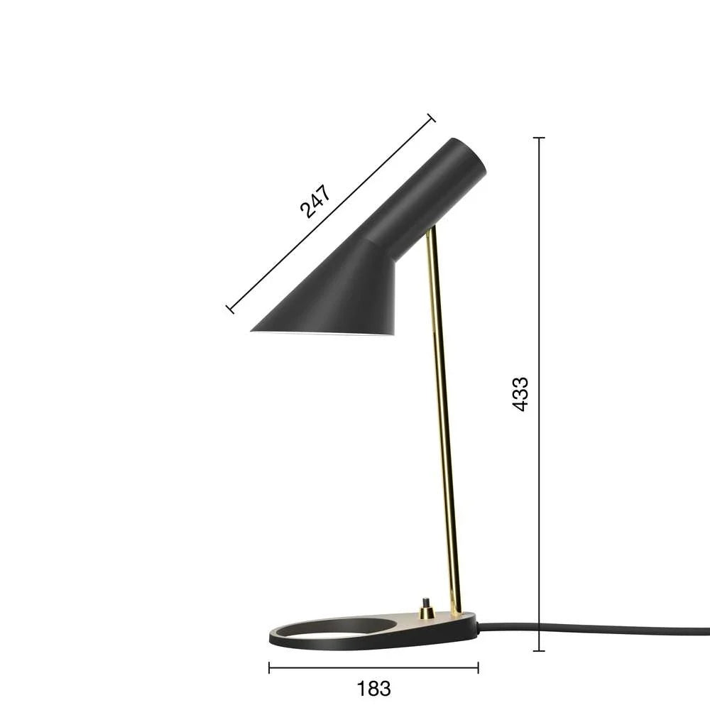 Louis Poulsen Aj Mini Bordlampe, Messing/Sort 