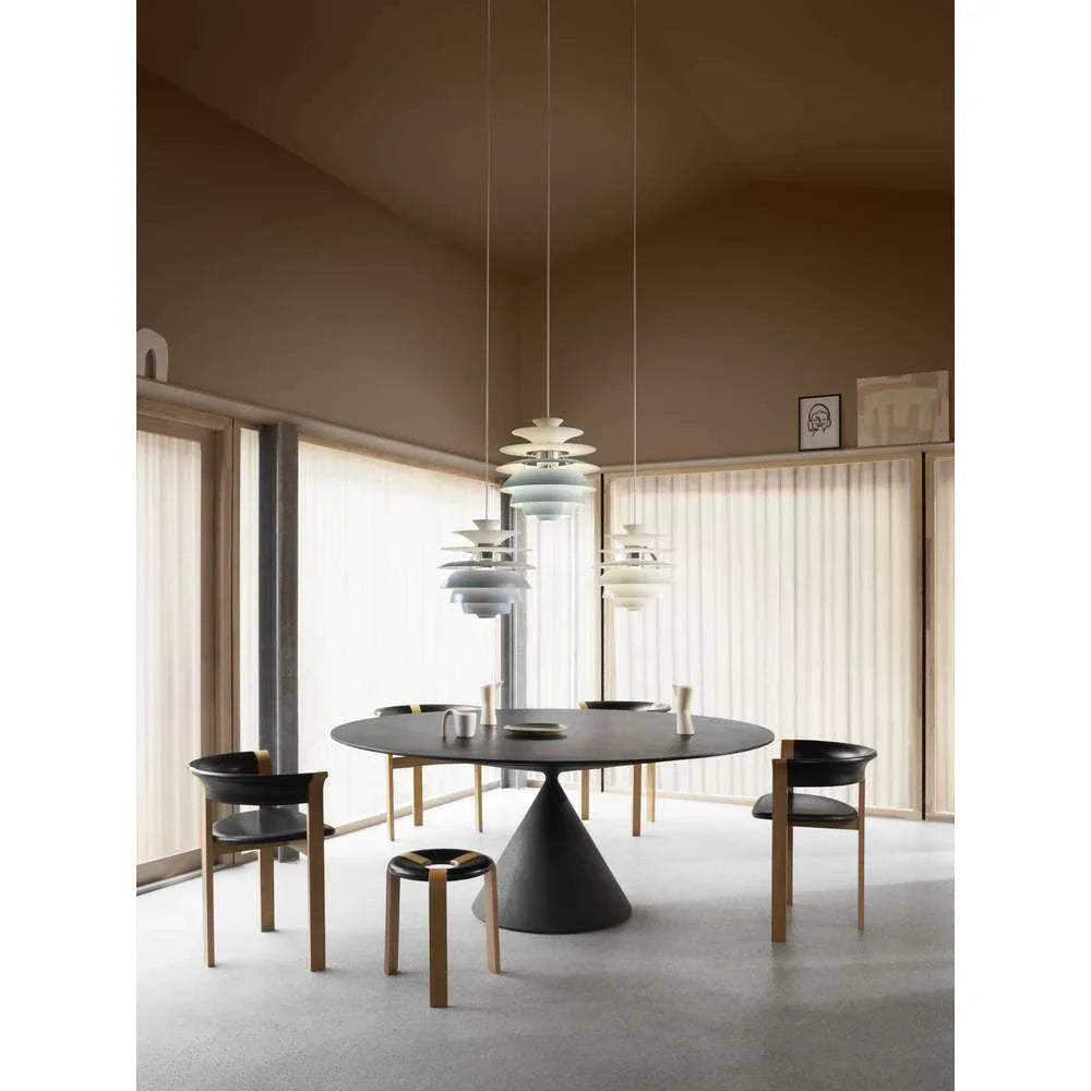 Louis Poulsen Ph Snowball Pendant, Blanco Suave/Cromado de Alto Brillo 