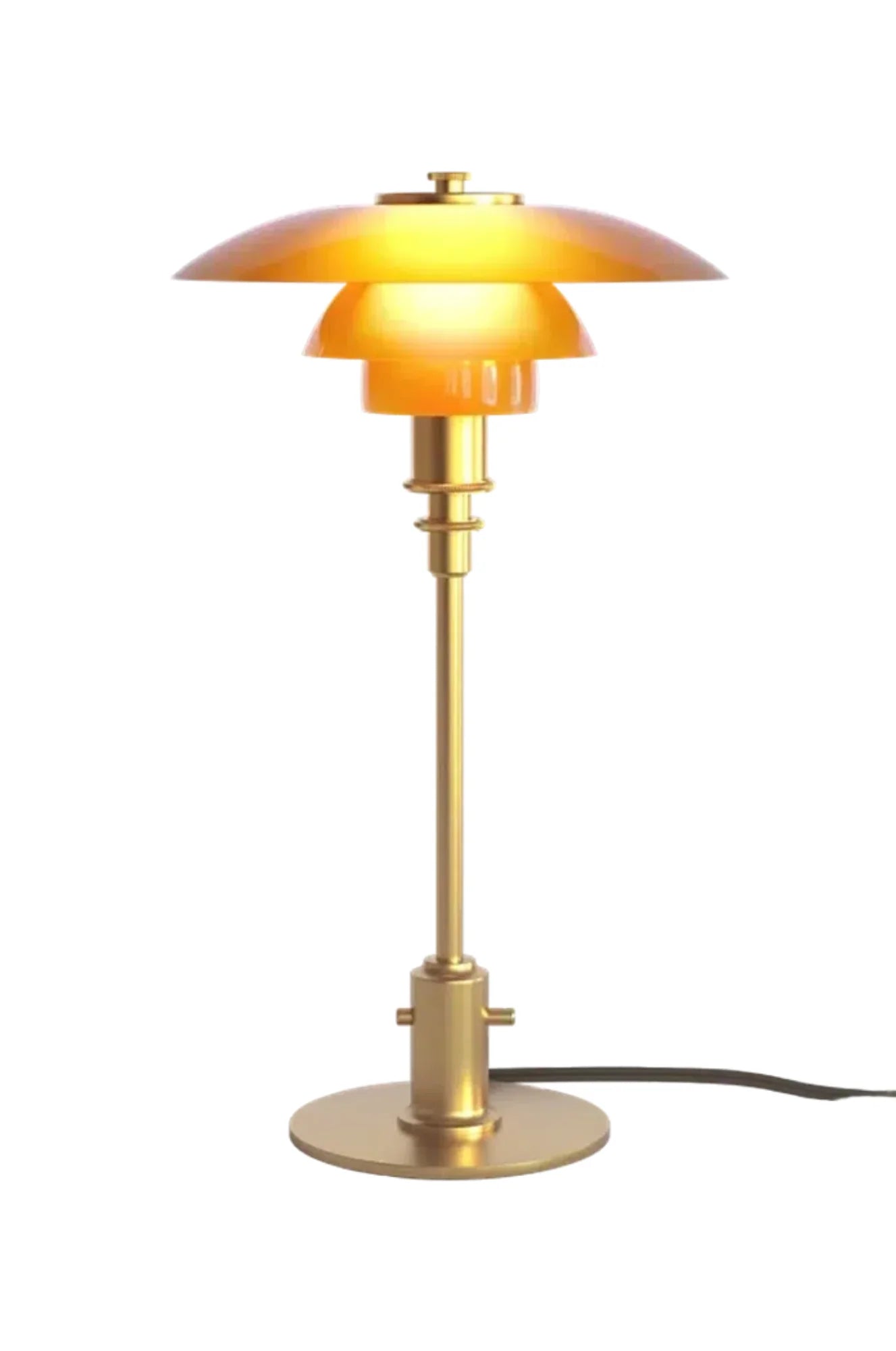 Louis Poulsen PH 2/1 Ravfarvet Glasbordlampe Specialudgave 