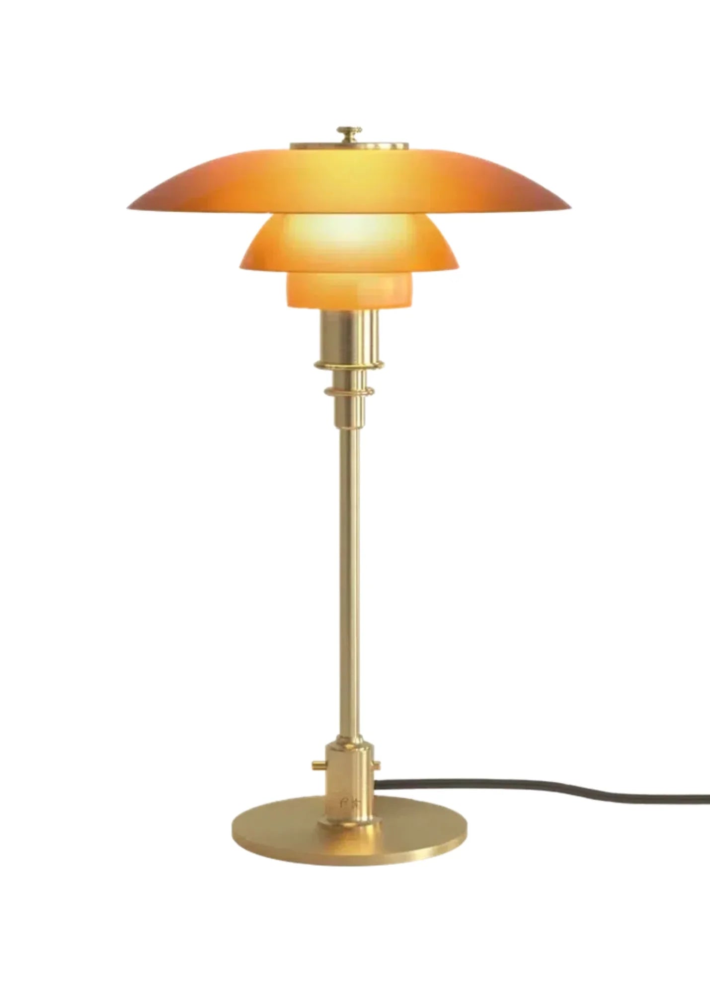 Louis Poulsen PH 3/2 Bordlampe i ravfarvet glas  Specialudgave 