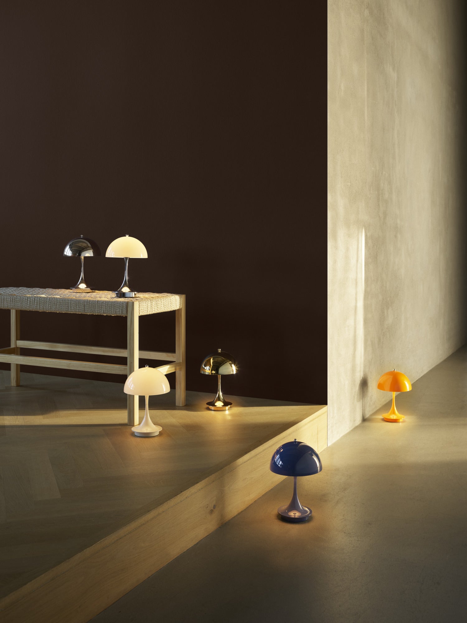 Louis Poulsen Panthella 160 Portable Table Lamp V3, Opal Beige