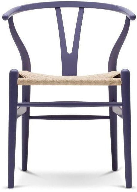 Carl Hansen Ch24 Y Chair Chair Natural Paper Cord, Beech/Purple Blue