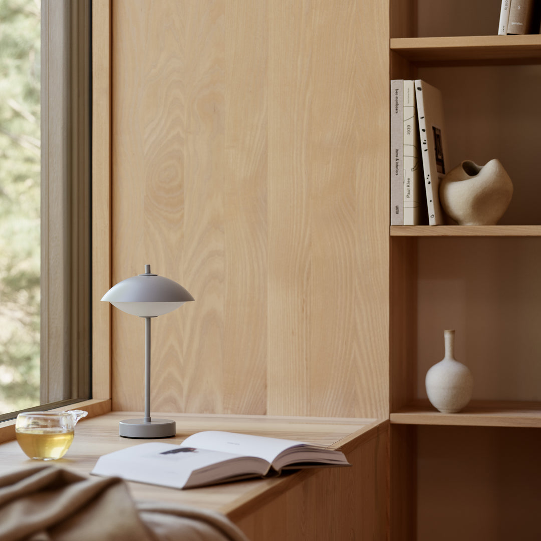 Fritz Hansen Clam™ Portable Lamp, Nine Grey
