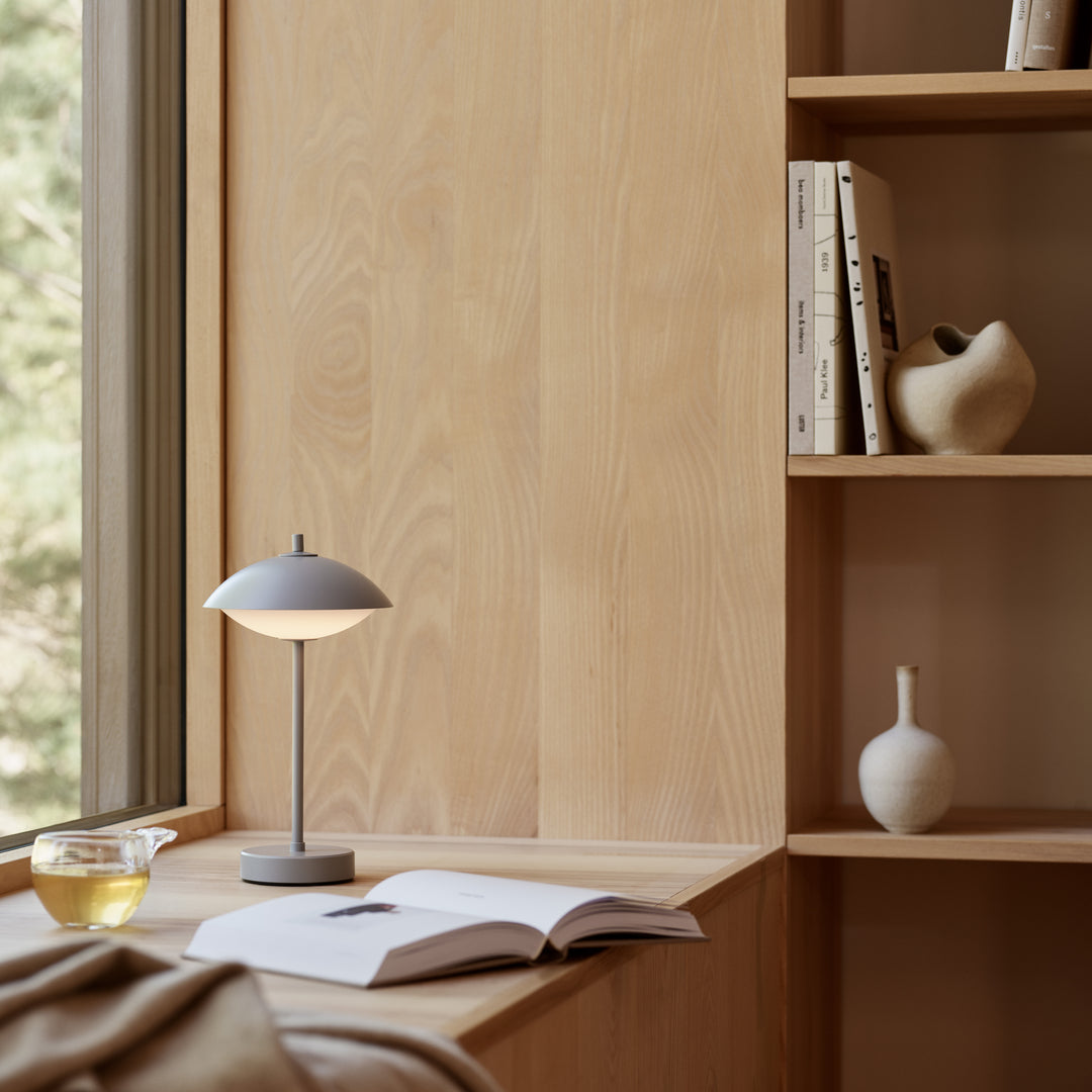 Fritz Hansen Clam™ Portable Lamp, Nine Grey