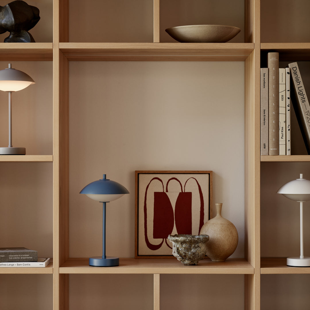 Fritz Hansen Clam™ Portable Lamp, Nine Grey