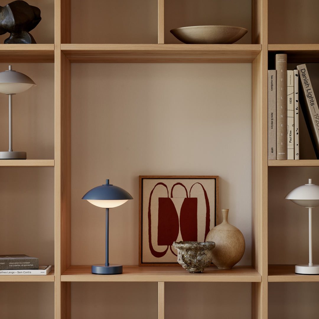 Fritz Hansen Clam™ Portable Lamp, Nine Grey