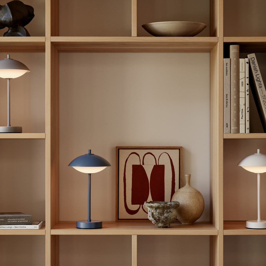 Fritz Hansen Clam™ Portable Lamp, Nine Grey