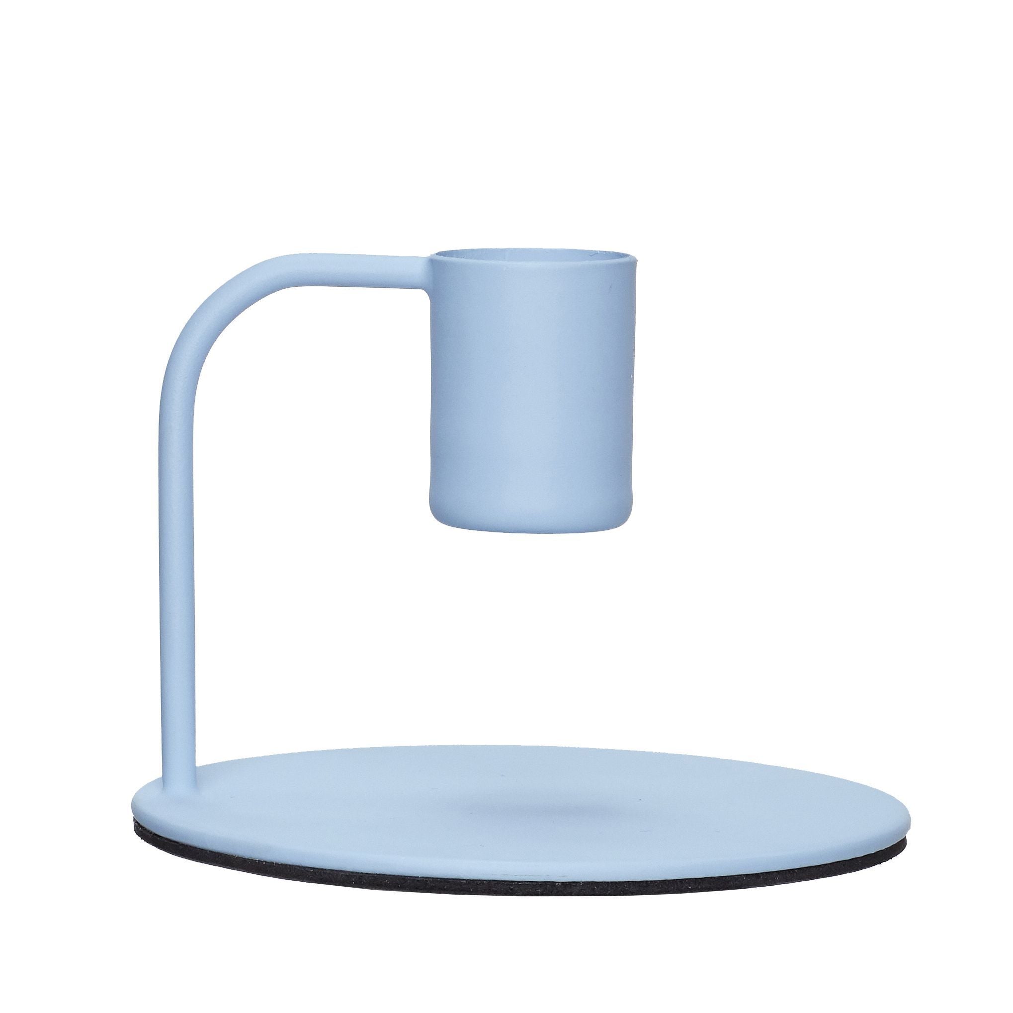 Hübsch Curve Candlestick, Blue