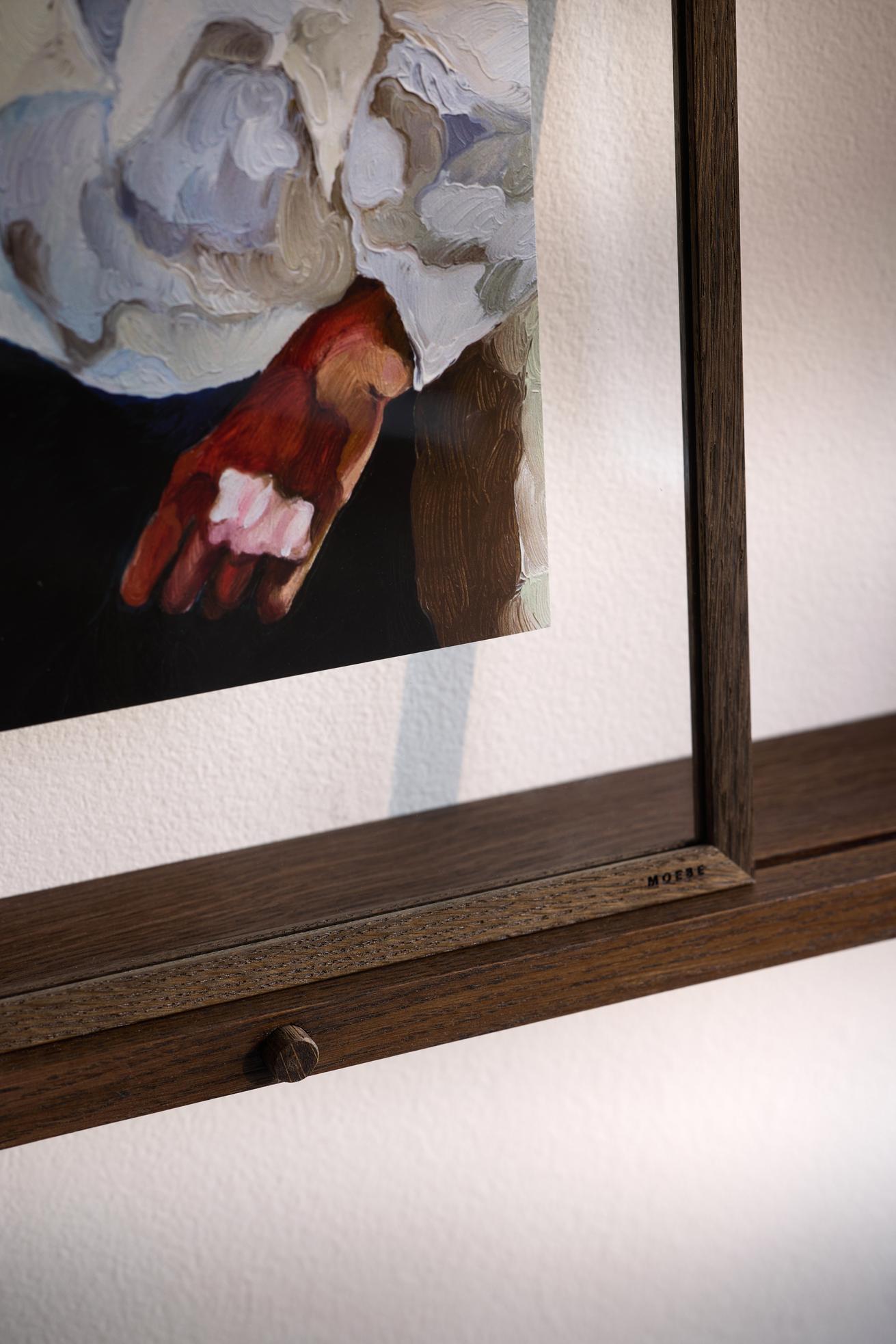 Estante de Galería Moebe 115 cm, Roble Ahumado 