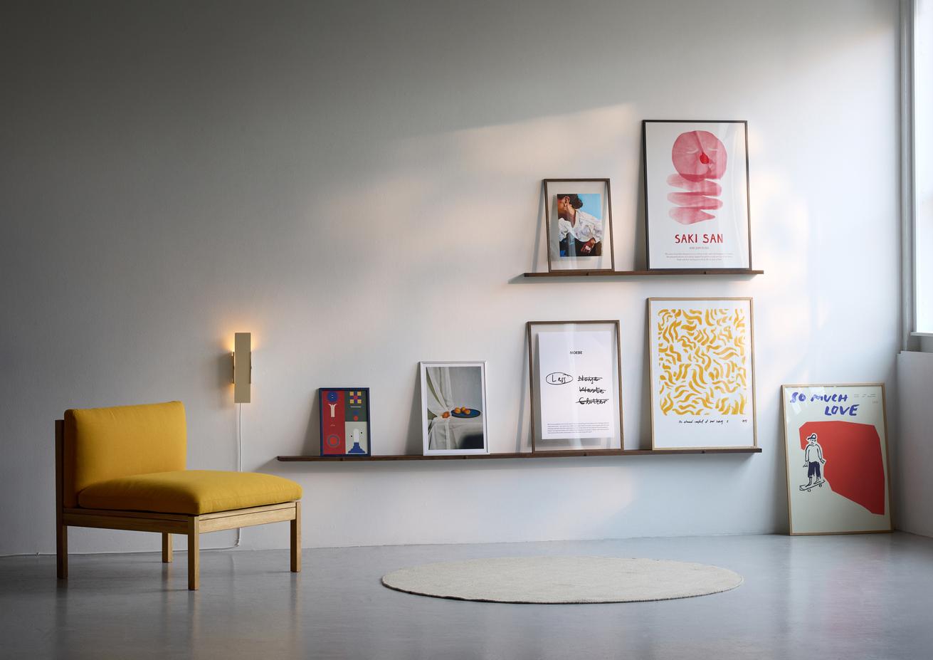 Estante de Galería Moebe 115 cm, Roble Ahumado 