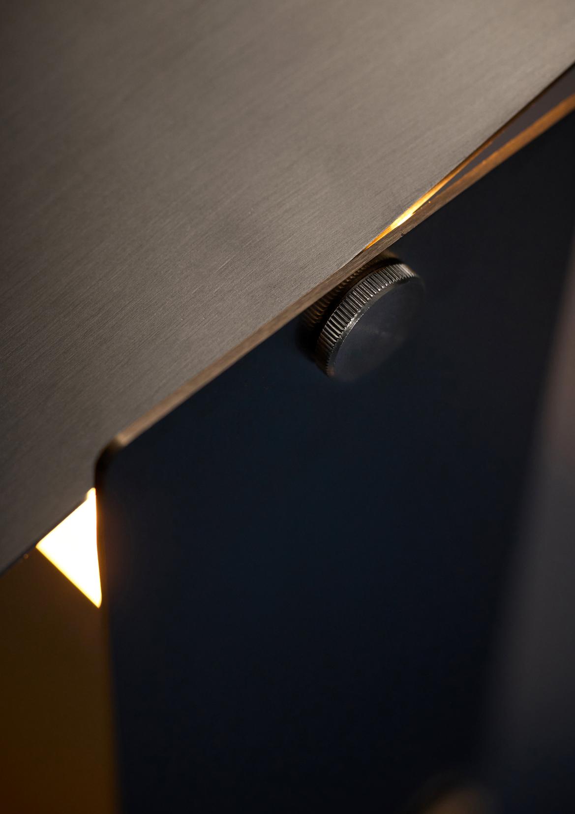 Moebe Pivoting Table Lamp, Stainless Steel