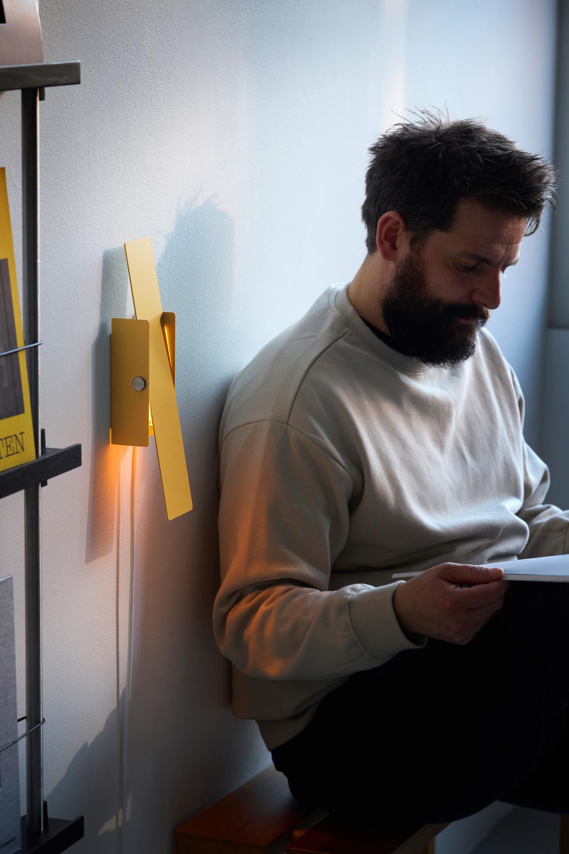 Moebe Pivoting Wall Lamp, Yellow