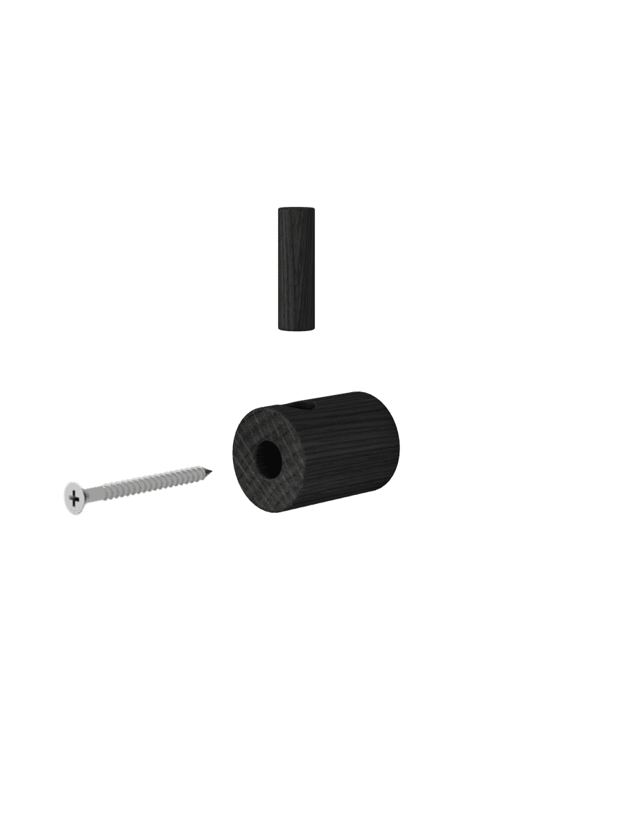 Perchero de Pared de Madera Moebe, Negro 
