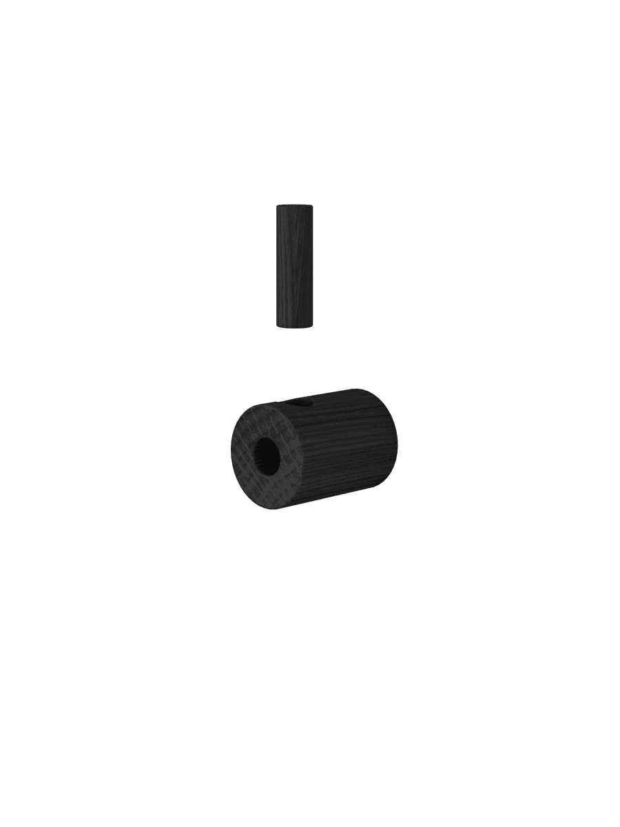 Perchero de Pared de Madera Moebe, Negro 