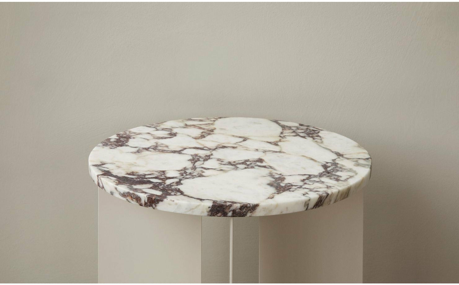 Audo Copenhagen Androgyne side bordplade, krystalrose marmor