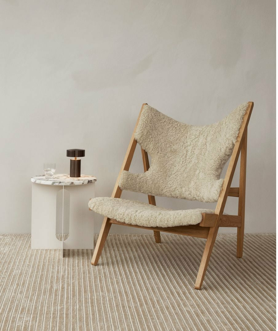 Audo Copenhagen Androgyne side bordplade, krystalrose marmor