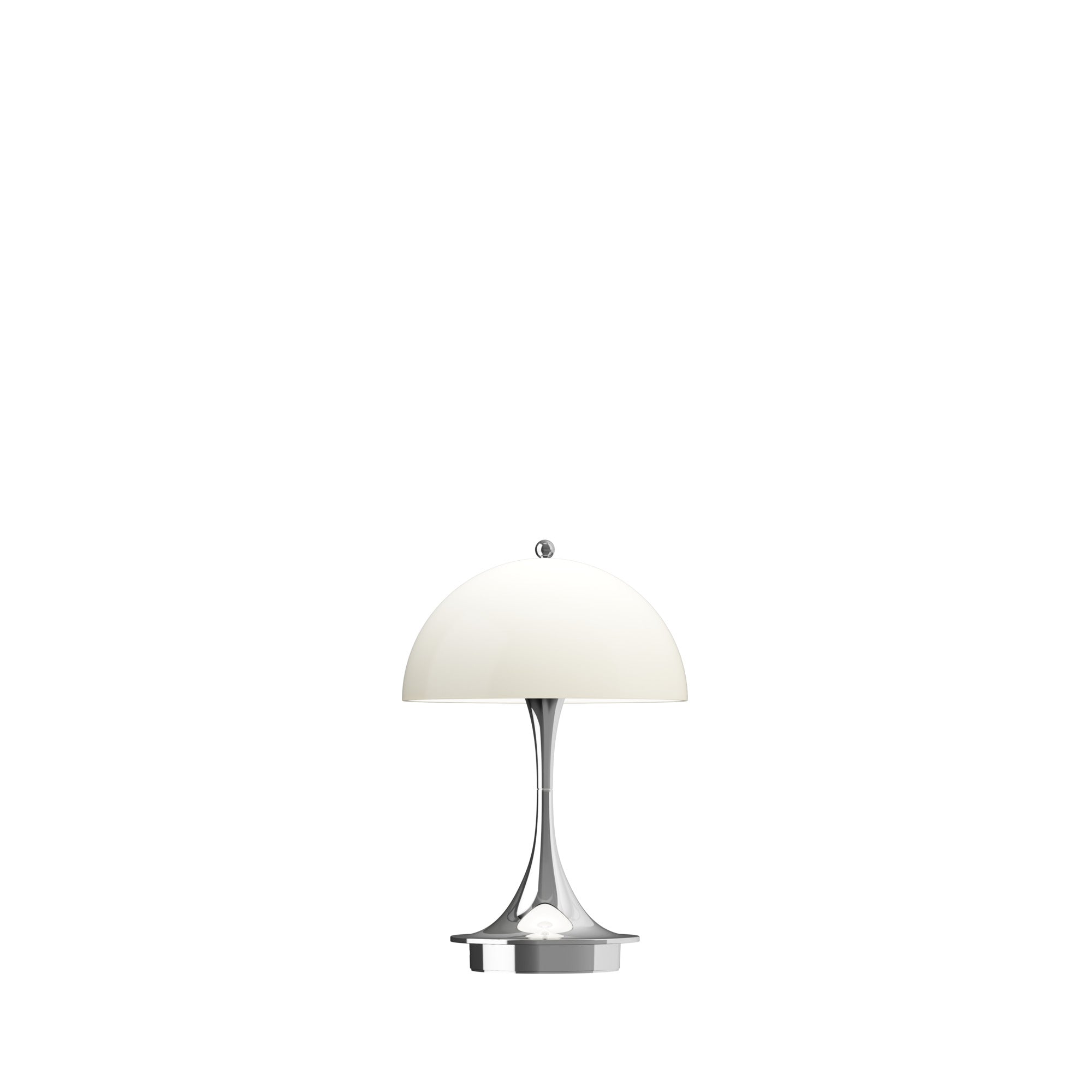 Louis Poulsen Panthella 160 Portable Table Lamp V3, Chrome Opal Beige