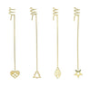 Ai Ries Candle Holder For Christmas Tree Gold, 4 Pcs.