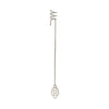 Ai Ries Candle Holder For Christmas Tree With Pine Cone, Silver