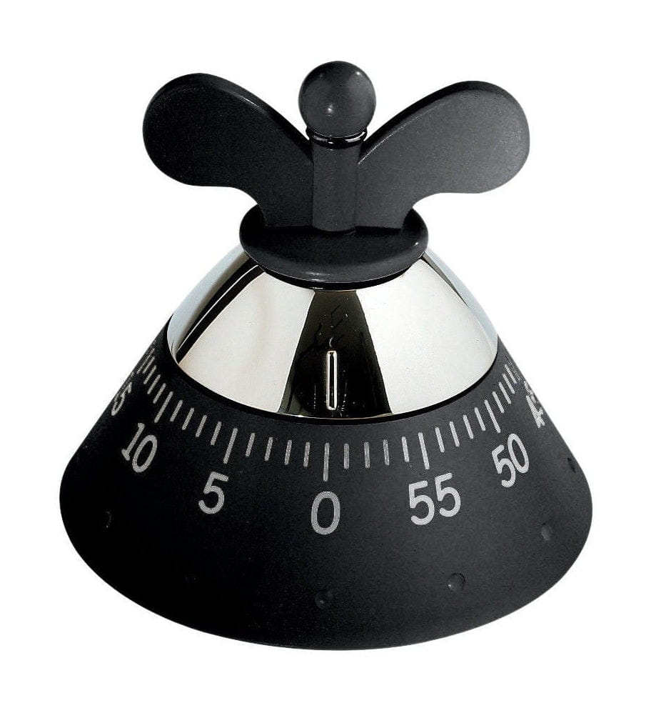 [product_category]-Alessi Kitchen Timer, Black-Alessi-8003299957910-A09 B-ALE-1