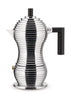 Alessi Pulcina espresso maker 3 kopper, aluminium/sort