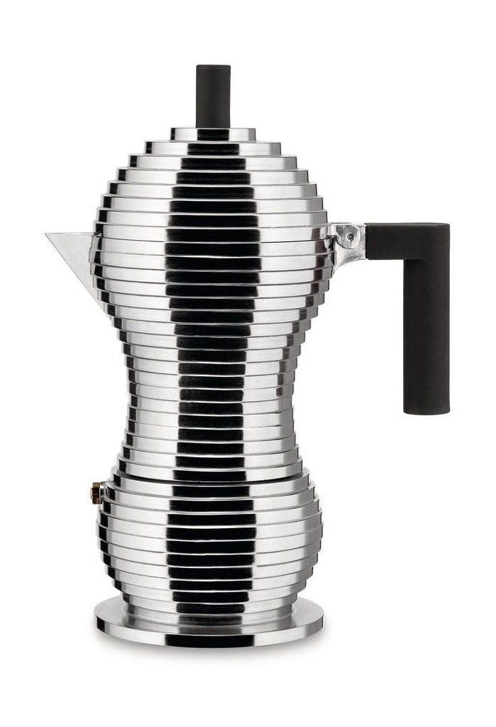 [product_category]-Alessi Pulcina Espresso Maker 6 Cups, Aluminium/Black-Alessi-8003299388097-MDL02/6 B-ALE-1