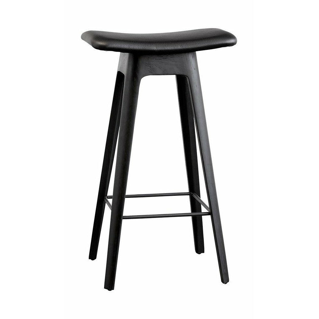 [product_category]-Andersen Furniture Hc1 Bar Stool Black Oak, Black Leather Seat, H 67cm-Andersen Furniture-5713524001426-0-880L0103-AND-1
