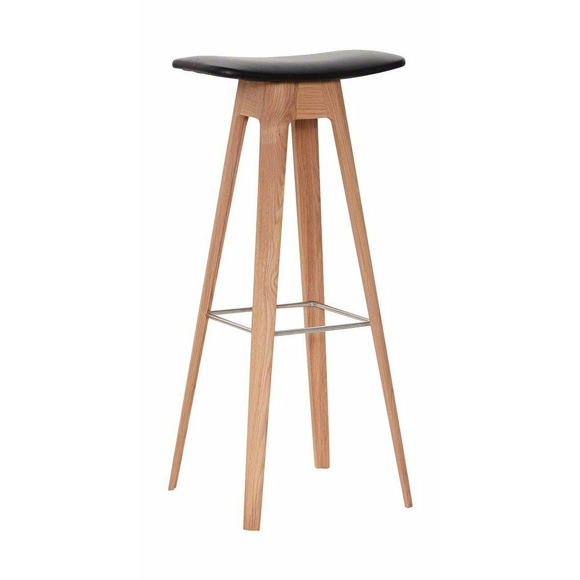 [product_category]-Andersen Furniture Hc1 Bar Stool Oak, Black Leather Seat, H 80cm-Andersen Furniture-5779643254866-0-885H0303-AND-1