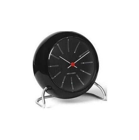 [product_category]-Arne Jacobsen Bankers Table Clock ø11 Cm, Black-Arne Jacobsen-5709513436805-43680-ARN-1
