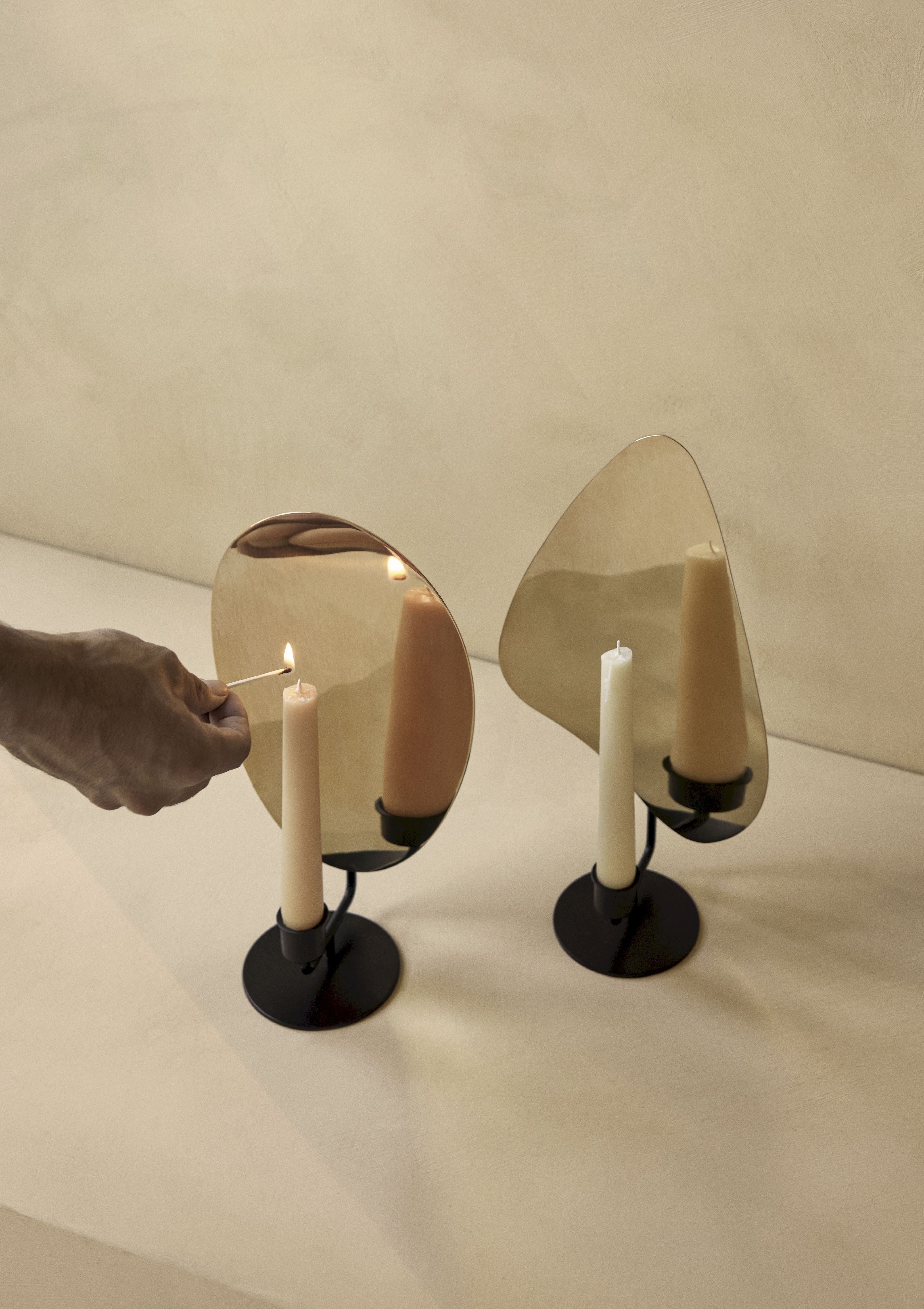 [product_category]-Audo Copenhagen Flambeau Table Candle Holder 30 Cm, Bronzed Brass/Grey-Audo Copenhagen-5709262134694-4804859-MEN-3