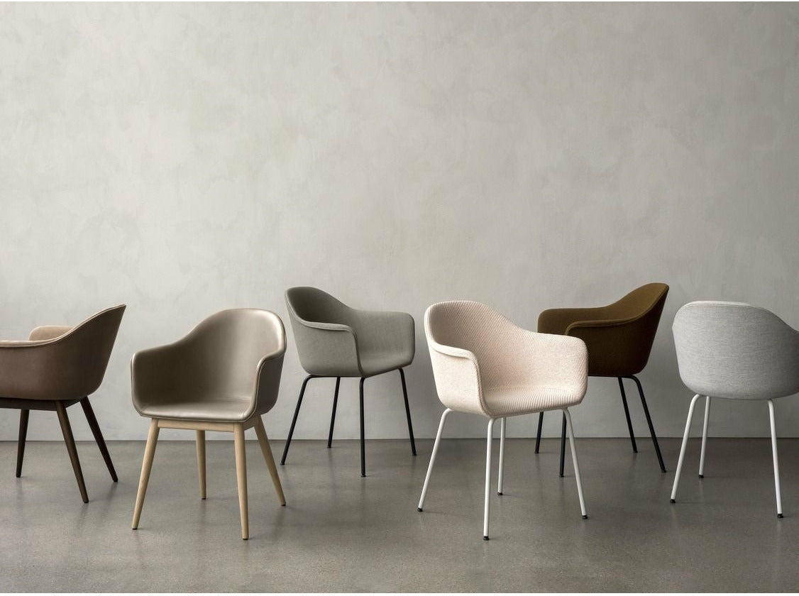 Audo Copenhagen Harbour Dining Chair Natural Oak, Burned Red