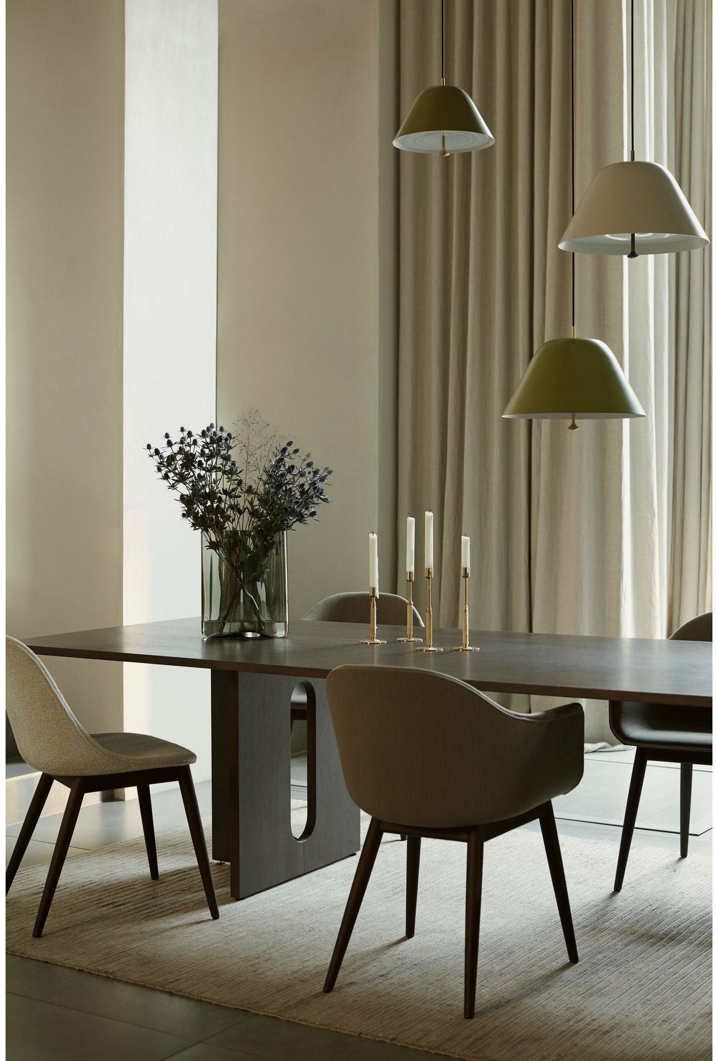 Audo Copenhagen Harbour Dining Chair Natural Oak, Burned Red