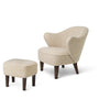 Audo Copenhagen Ingeborg Armchair Buttons Vegetal With Footstool, Sacho Zero 1/Smoked Oak