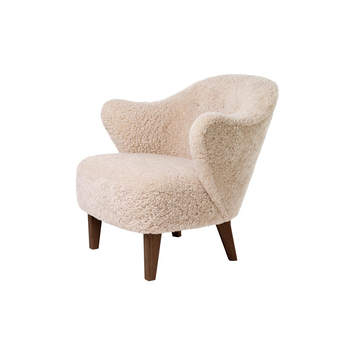Audo Copenhagen Ingeborg Armchair, Moonlight Lambskin/Smoked Oak
