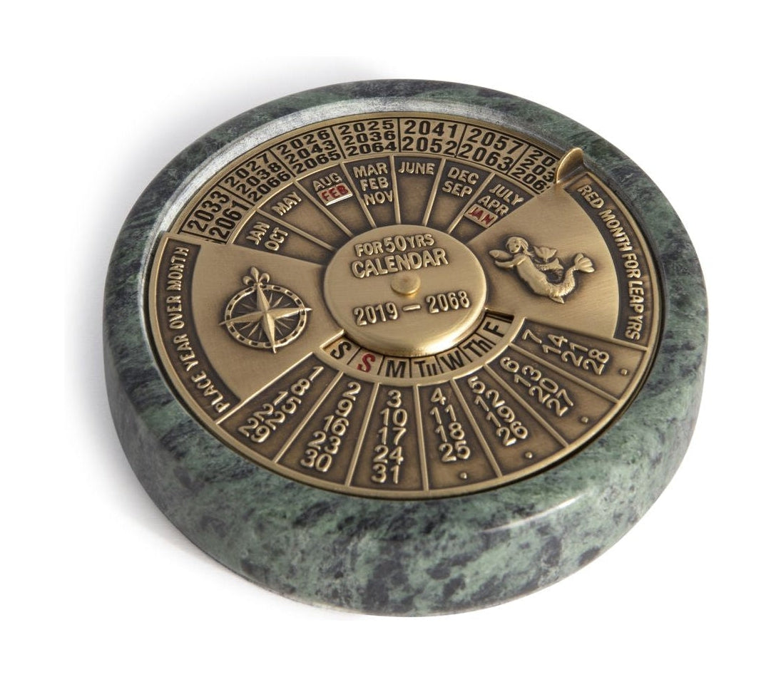 [product_category]-Authentic Models 50 Year Pocket Calendar, Black/Brass-Authentic Models-781934023906-BC006-AUT-1