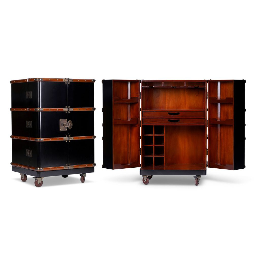 [product_category]-Authentic Models Polo Club Travel Suitcase Cabinet Bar, Black-Authentic Models-781934585589-MF114XB-AUT-4