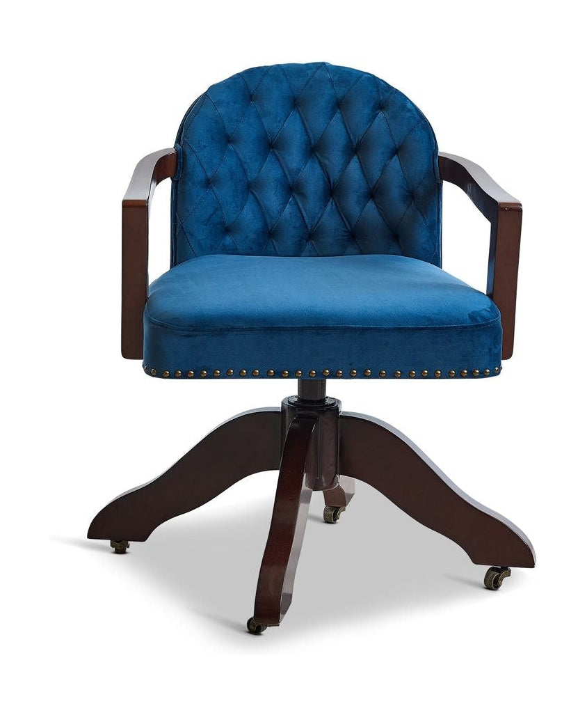 [product_category]-Authentic Models Senator Desk Chair, Blue-Authentic Models-781934586463-MF403B-AUT-1