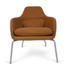 Bent Hansen Asento Lounge Chair, Brushed Steel/Cognac Adrian Leather