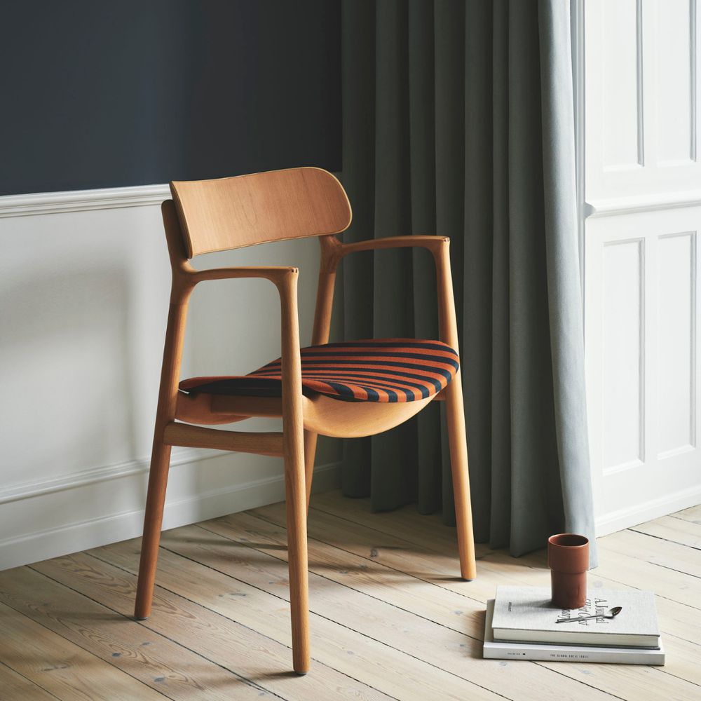 [product_category]-Bent Hansen Asger Chair Polsters Seat, Oiled Oak/Vils Fabric (22 100/110)-Bent Hansen-5713911008496-FSC1282700P0p_9100-01-01-BEN-22