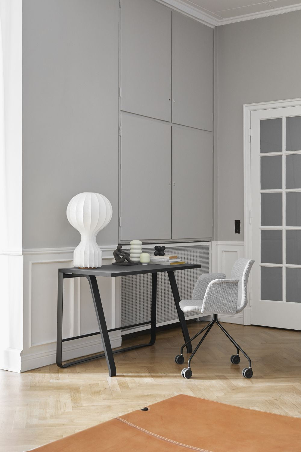 [product_category]-Bent Hansen Hemingway Desk With Drawer L 120 Cm, Matte Lacquered Oak/Black Linoleum-Bent Hansen-5715457010933-130211WDU-BEN-4