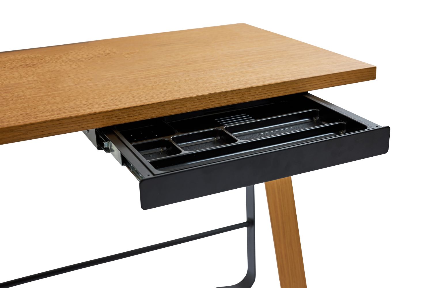 [product_category]-Bent Hansen Hemingway Desk With Drawer L 120 Cm, Matte Lacquered Oak/Smokey Blue Linoleum-Bent Hansen-5715457011176-130311WDU-BEN-2