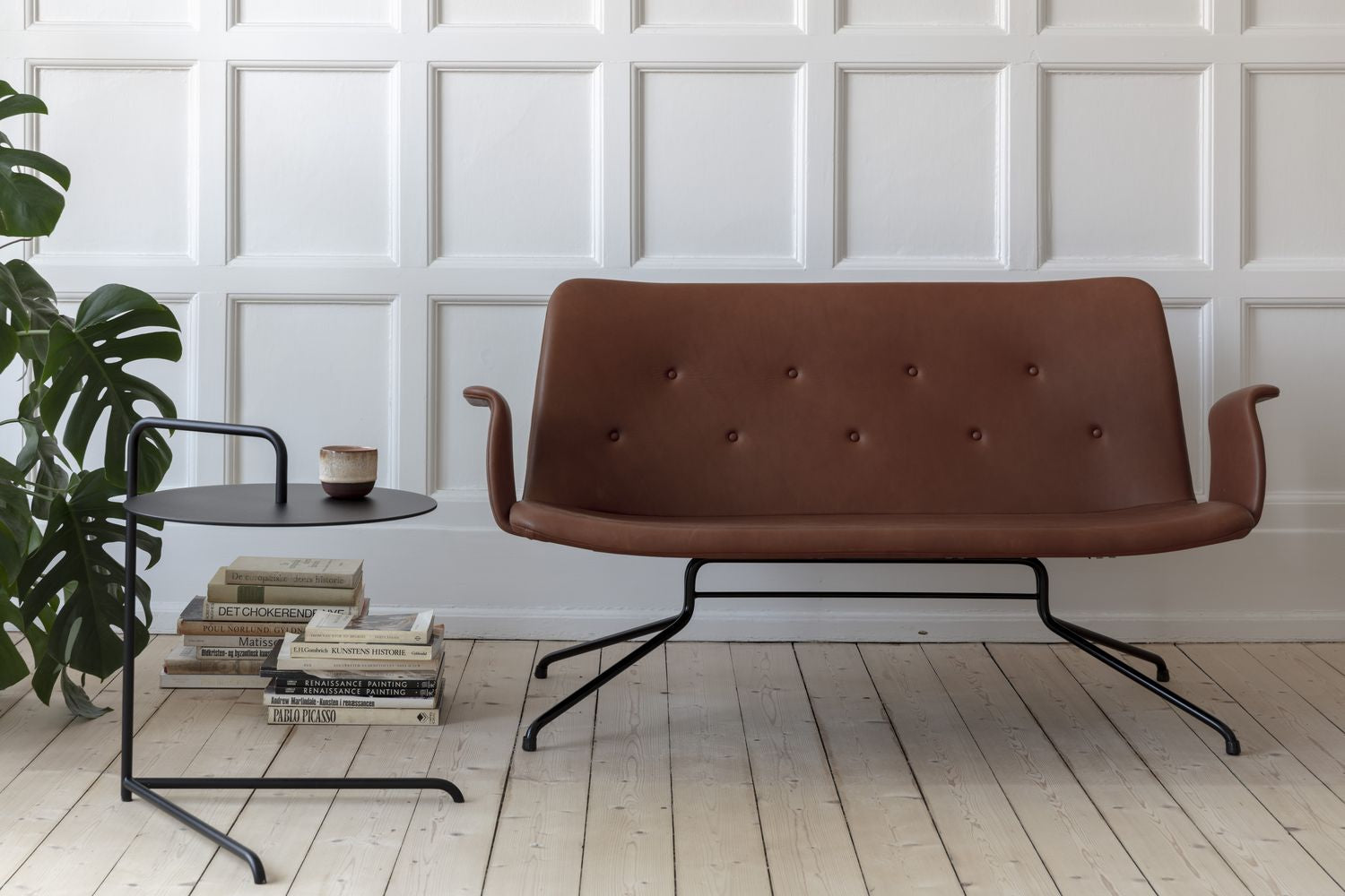[product_category]-Bent Hansen Primum 2 Person's Sofa With Armrests, Frame In Black Powder Coated Steel/Black Adrian Leather-Bent Hansen-5715457316844-3162BFp_9999-02-01-BEN-7