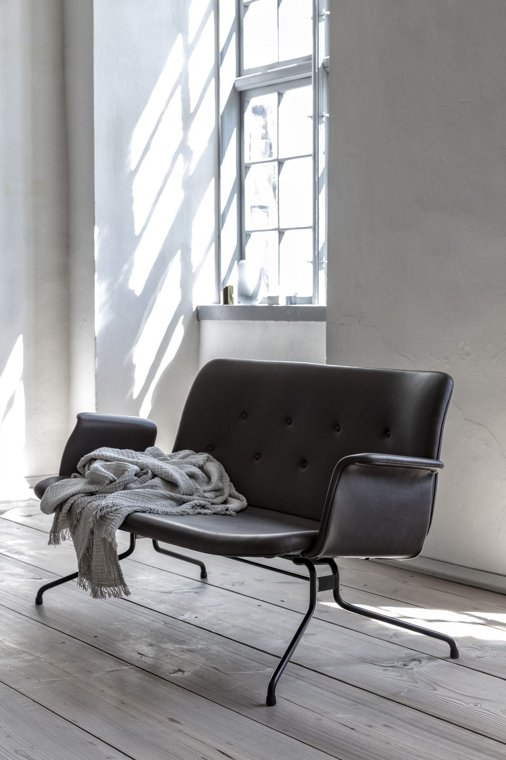 [product_category]-Bent Hansen Primum 2 Person's Sofa With Armrests, Frame In Black Powder Coated Steel/Cognac Adrian Leather-Bent Hansen-5715457316837-3162BFp_9999-02-02-BEN-6