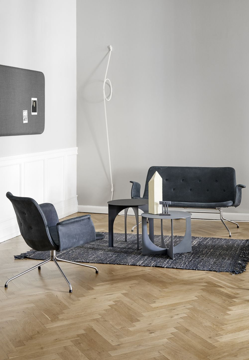 [product_category]-Bent Hansen Primum 2 Person's Sofa Without Armrests, Frame In Black Powder Coated Steel // Black Adrian Leather-Bent Hansen-5715457324429-3161BFp_9999-02-01-BEN-7